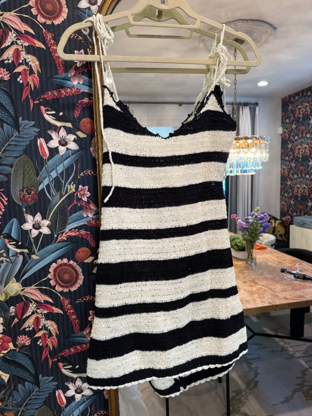 For love and lemons stripe crochet dress